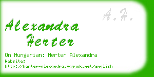 alexandra herter business card